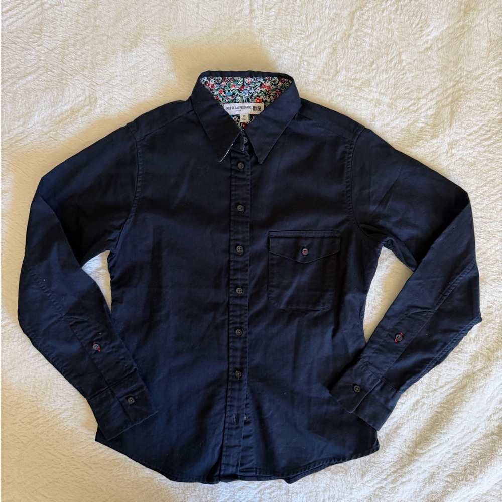 Uniqlo x Ines De La Fressange women’s dark blue shirt